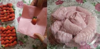 cara simpan strawberi