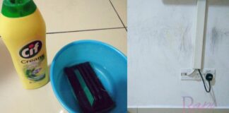 Bersihkan Dinding Kena Conteng